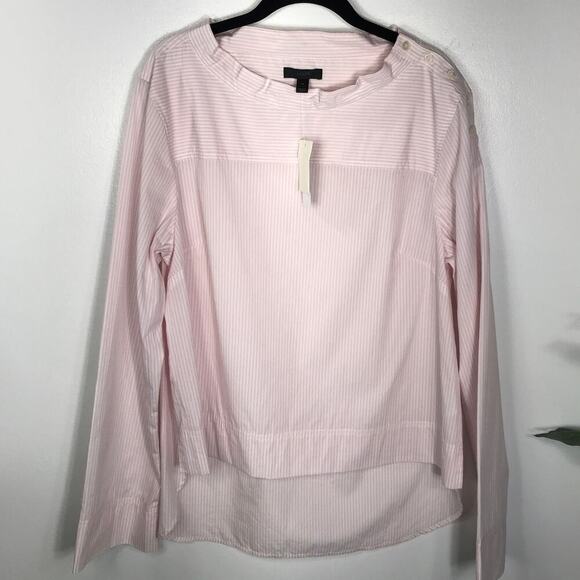J. Crew Pink Striped Blouse - Picture 1 of 11